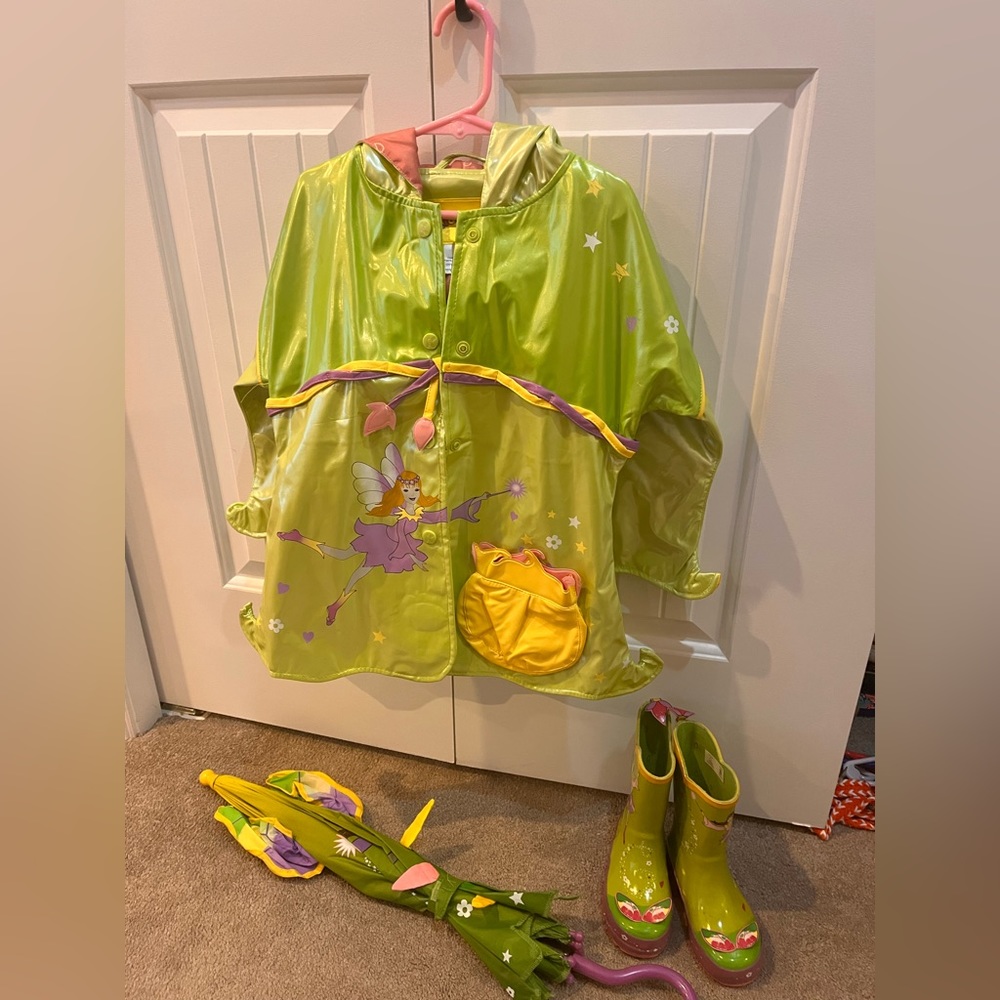Kids Fairy rain coat set